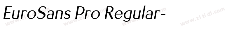 EuroSans Pro Regular字体转换